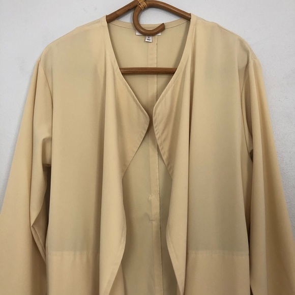 Prologue Open Front Belted Lightweight Trench Coat - Picture 3 of 16